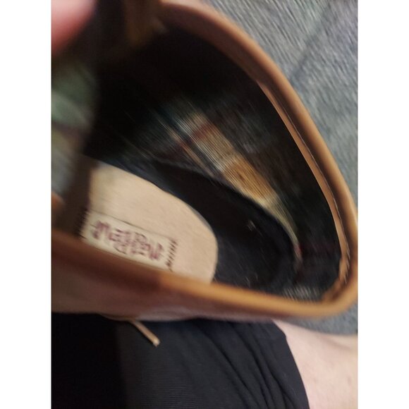 Mad Love Boots Womens 9 Ankle Booties Brown Suede Lace Up Wedge Heels Casual - Picture 8 of 11